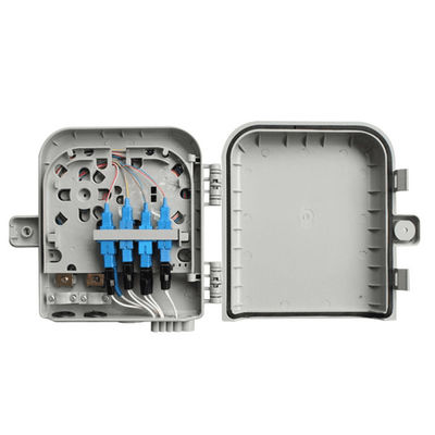 جعبه پایانه فیبر نوری 8 هسته SM/DX SC/LC/ST/FC خاکستری روشن/مشکی IP 66