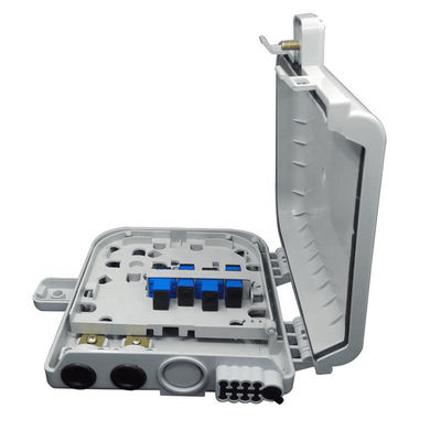 جعبه پایانه فیبر نوری 8 هسته SM/DX SC/LC/ST/FC خاکستری روشن/مشکی IP 66
