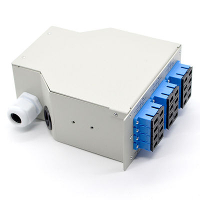 جعبه پایانه فیبر نوری Din-Rail 24fibers Cold-Roll Steel 12 Ports Sc دوبلکس