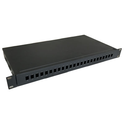 پچ پنل فیبر نوری 1U 19 اینچی 24 پورت ODF SC Simplex Mount ثابت