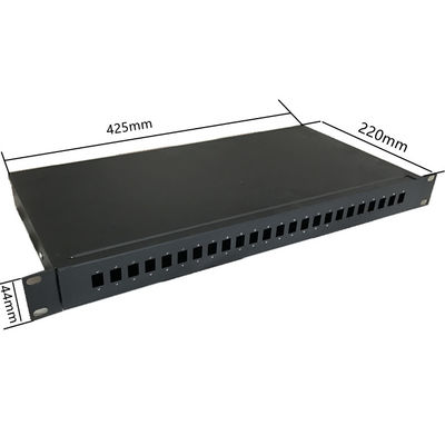 پچ پنل فیبر نوری 1U 19 اینچی 24 پورت ODF SC Simplex Mount ثابت