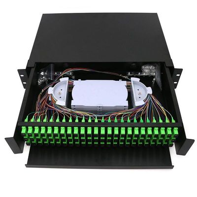 قفسه رک 2U 19 اینچی ODF 72 Core وصله پنل پنل کشویی