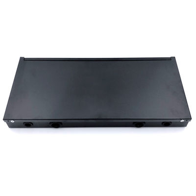 1U Rack Mount پچ پنل Fiber Optic 19&quot; 24 Core SC LC with اسپلایس Trays