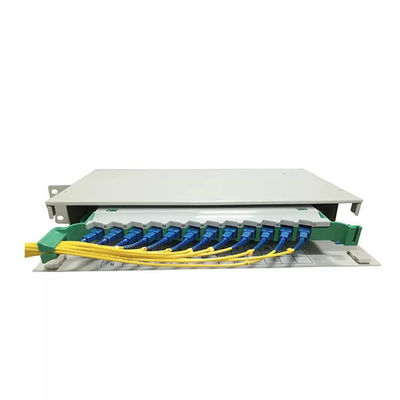 1U ODF پچ پنل Rack Mount Frame Distribution Frame 12 Core Fiber پچ پنل SM