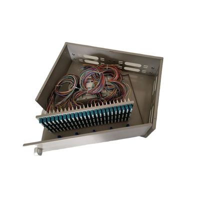 3U فیبر نوری وصله پنل قفسه پایه 288Core LC به سبک چرخشی چهارگانه