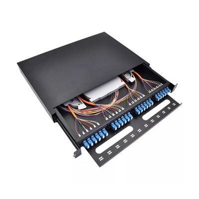 MPO Rack Mount Panel محفظه فیبر 24 Port LC Fiber پچ پنل 1U