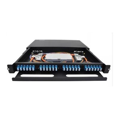 MPO Rack Mount Panel محفظه فیبر 24 Port LC Fiber پچ پنل 1U