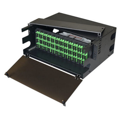 اسپلایس MPO MTP پچ پنلs 144F SC APC 4U Fiber پچ پنل 12 آداپتور