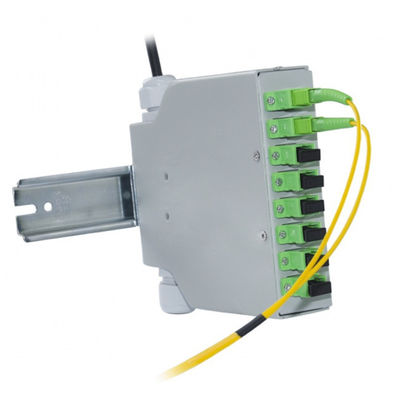 جعبه پایانه ریلی فیبر نوری Sc/Apc Fibers Sc/Apc خاکستری فولاد نورد سرد