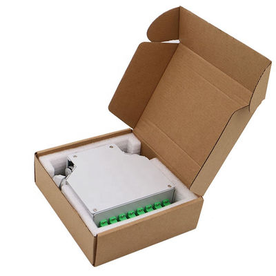 جعبه پایانه دین ریلی فیبر نوری 8 پورت Din Rail با آداپتور Sc/Upc Singmode Pigtails