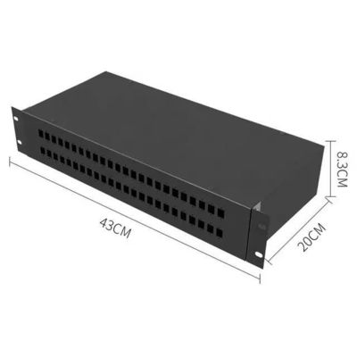 پنل توزیع فیبر نوری ثابت ODF 2U Rack Mounted پچ پنل