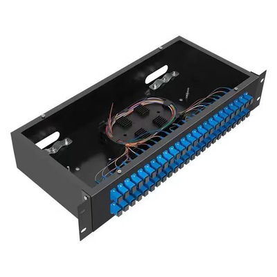 پنل توزیع فیبر نوری ثابت ODF 2U Rack Mounted پچ پنل