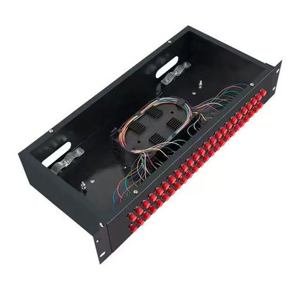 پنل توزیع فیبر نوری ثابت ODF 2U Rack Mounted پچ پنل
