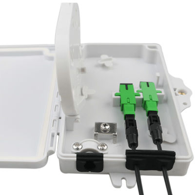 جعبه ترمینال فیبر نوری 2 پورت FTTH کامپیوتر بیرونی/داخلی مواد ABS خاکستری روشن