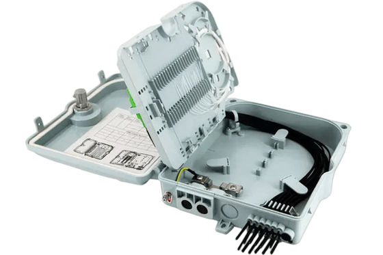 جعبه پایانه فیبر نوری 12 پورت SC/LC/ST/FC IP-66 UPC/APC خاکستری روشن FTTH