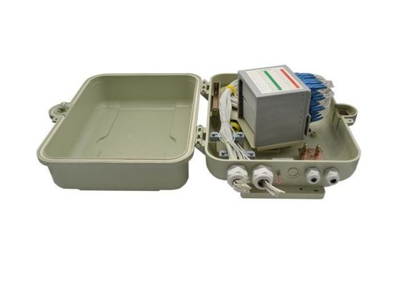 جعبه توزیع شکاف SMC FTTH LGX دیواری یا پایه پایه خاکستری روشن