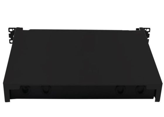 جعبه پایانی فیبر مونت رک سیاه FC پچ پنل ODF 24Core