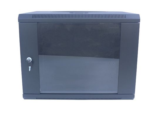 کابینت رک سرور 9U 19 اینچ پایه دیواری قابل جابجایی قفسه دیتا/شبکه ​​مشکی