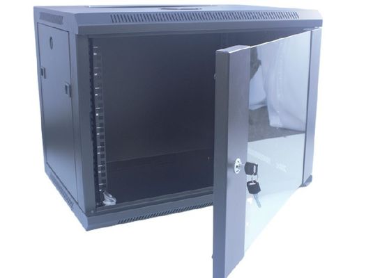 کابینت رک سرور 9U 19 اینچ پایه دیواری قابل جابجایی قفسه دیتا/شبکه ​​مشکی