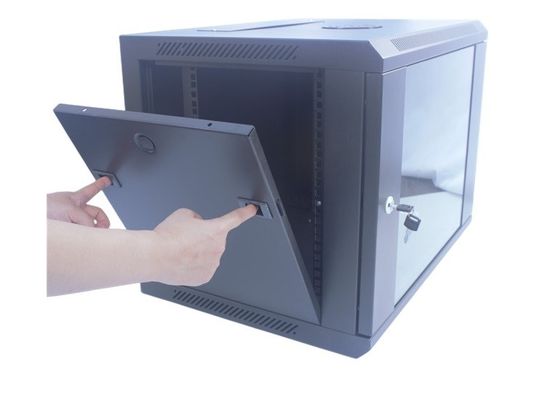 کابینت رک سرور 9U 19 اینچ پایه دیواری قابل جابجایی قفسه دیتا/شبکه ​​مشکی