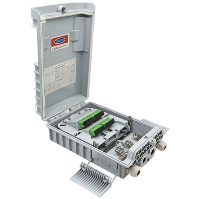 جعبه شکاف فیبر نوری SM / MM خاکستری روشن 1x8 PLC شکاف