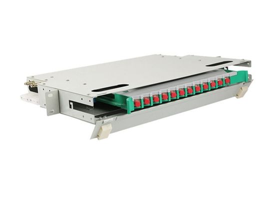 پچ پنل 12 هسته ای ODF FC 1U Rack Mount Box 19 اینچی فیبر نوری