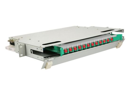 پچ پنل 12 هسته ای ODF FC 1U Rack Mount Box 19 اینچی فیبر نوری