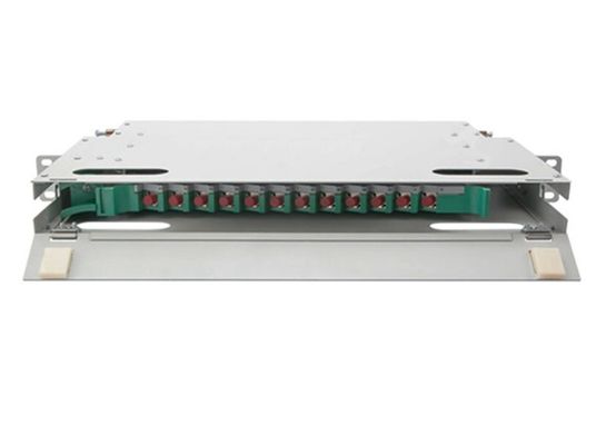 پچ پنل 12 هسته ای ODF FC 1U Rack Mount Box 19 اینچی فیبر نوری