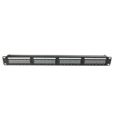 1U 24 Port کیستون پچ پنل کیستون RJ45 DustProof