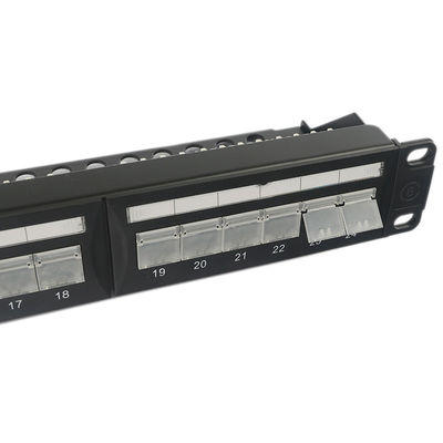 1U 24 Port کیستون پچ پنل کیستون RJ45 DustProof