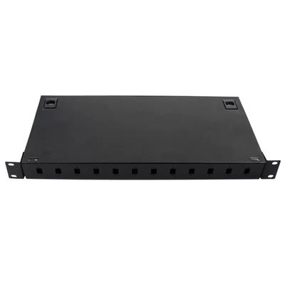 قفسه فلزی نصب پچ پنل 12 LC دوبلکس کوپلر FTTH جعبه پایانه