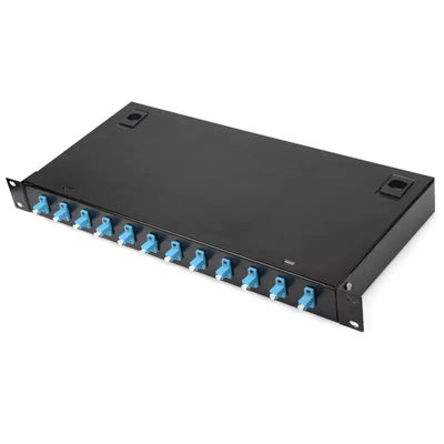 قفسه فلزی نصب پچ پنل 12 LC دوبلکس کوپلر FTTH جعبه پایانه