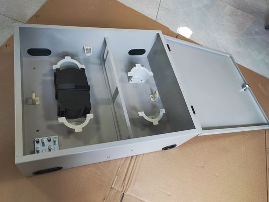 72Port Single Door Wall Mount Fiber Enclosure 72fibers (SC/SX) خاکستری / سفارشی شده