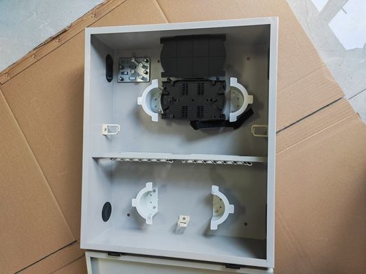72Port Single Door Wall Mount Fiber Enclosure 72fibers (SC/SX) خاکستری / سفارشی شده