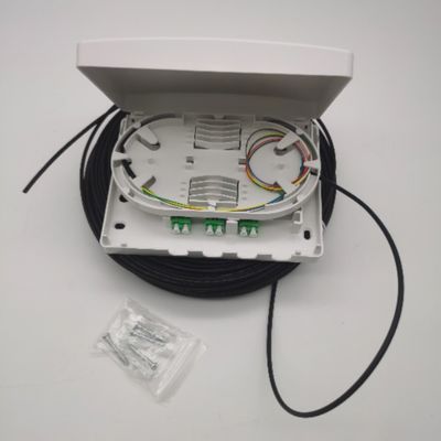 6Cores LC/APC پیش متصل جعبه توزیع نوری 6Fibers دیوار خروجی PTO جعبه
