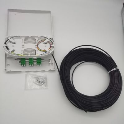 6Cores LC/APC پیش متصل جعبه توزیع نوری 6Fibers دیوار خروجی PTO جعبه