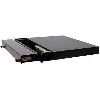 1U 96 هسته MTP MPO - محفظه پچ پنل LC ODF با نوع کشویی و درپوش گرد و غبار برای 4 کاست