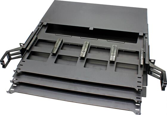 1U 144 Cores MTP MPO -LC Patch panel ODF Chassis enclosure Sliding type for 12 Cassettes